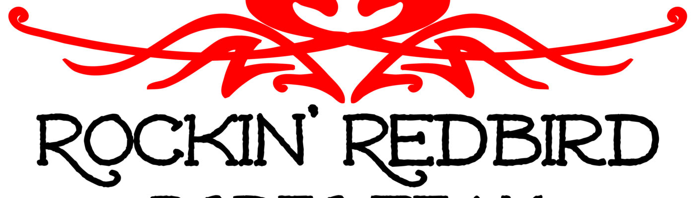 Rockin' Redbird Rodeo Team logo with horses.